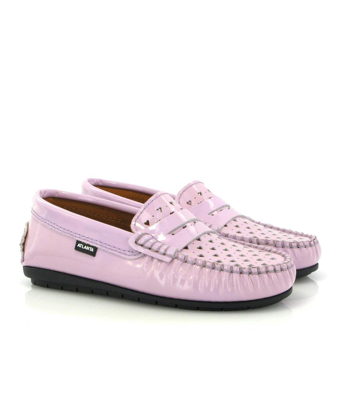 032 Walkers - violet patent with hearts