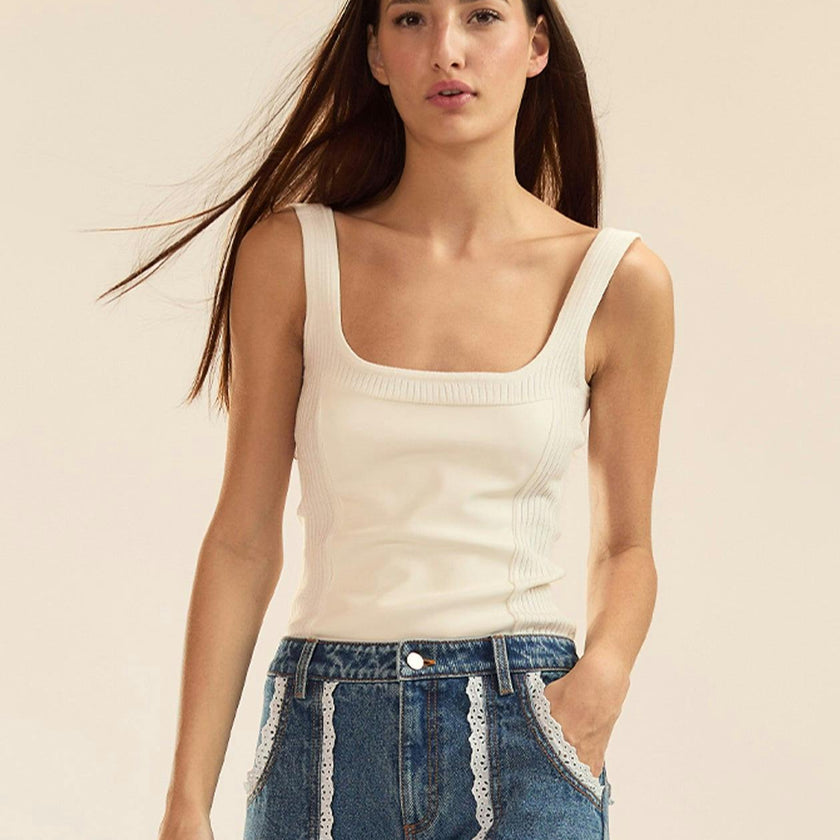 Tribeca Vegan Leather Combo Top