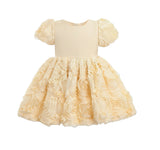 Champagne Bow Rosette Dress
