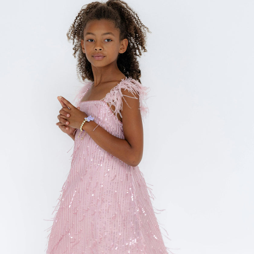 Mila Feather Party Dress