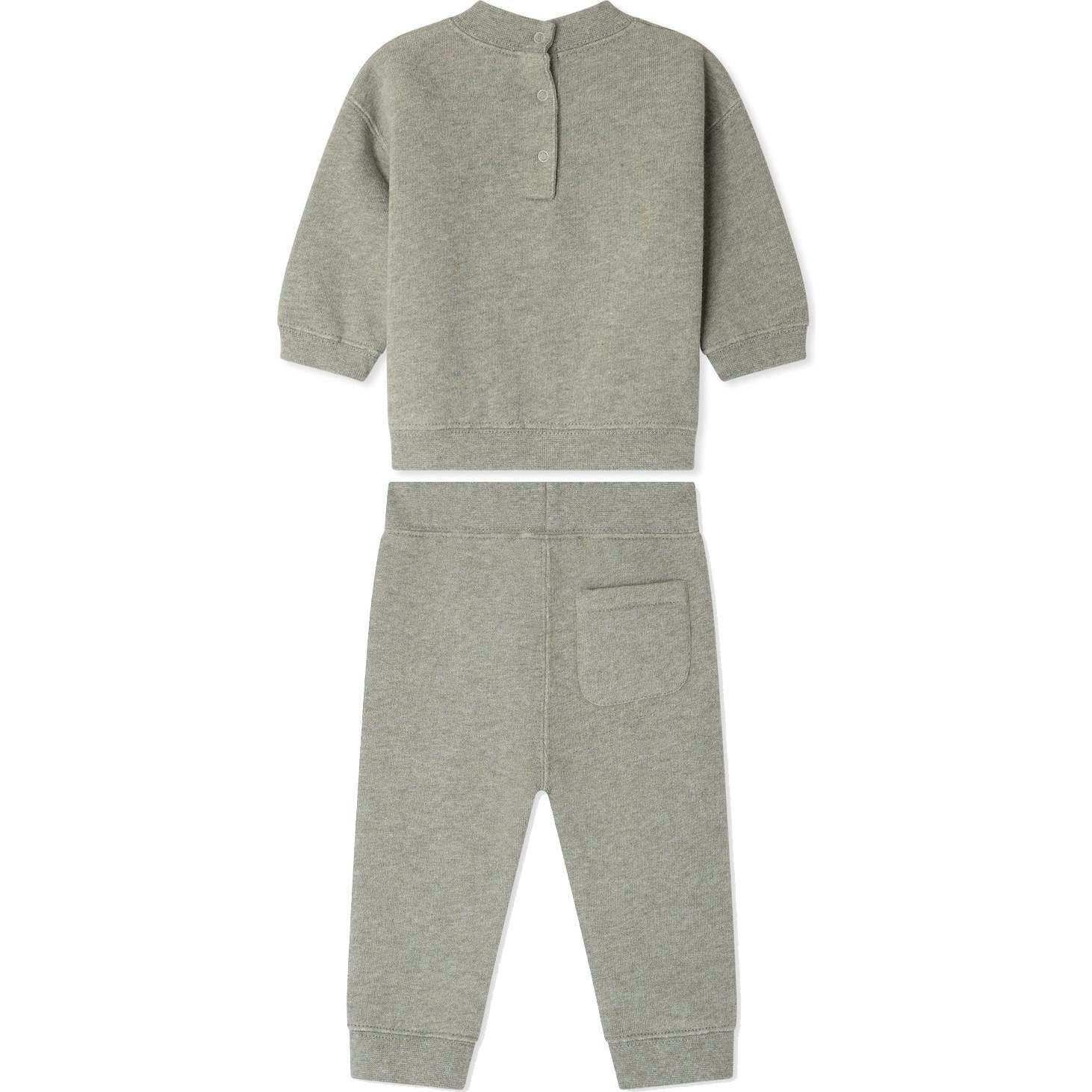 BONPOINT Soft Melange Baby Set - Vert De Gris