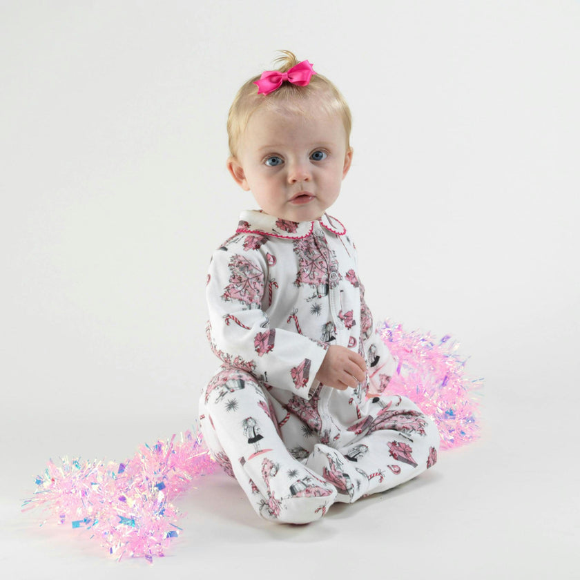 Eloise Christmas Tree Footie, Pink