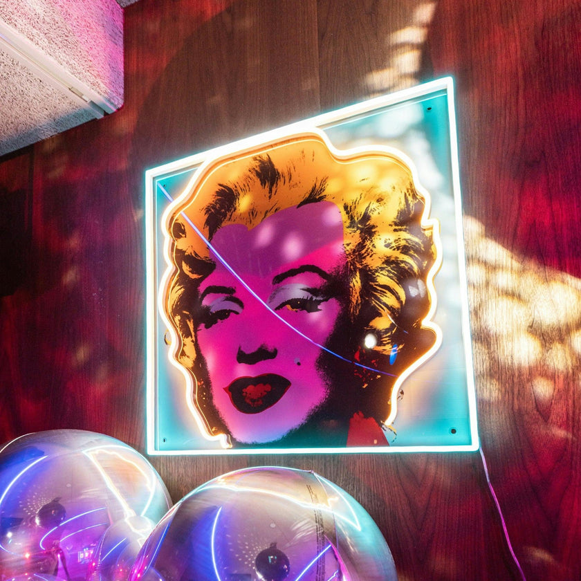 Marilyn Monroe Large by Andy Warhol - LED neon sign
