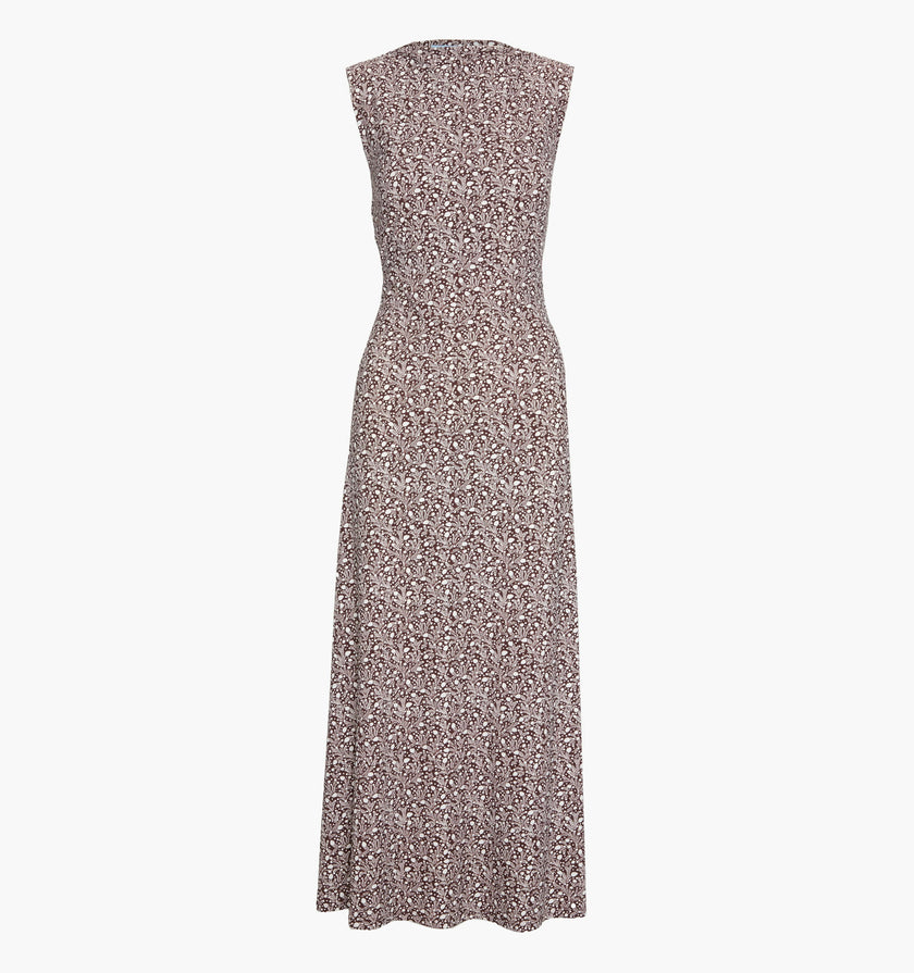 The Sloane Dress - Chocolate Ditsy Thistle