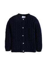 Classic Cashmere Blend Cardigan - Navy