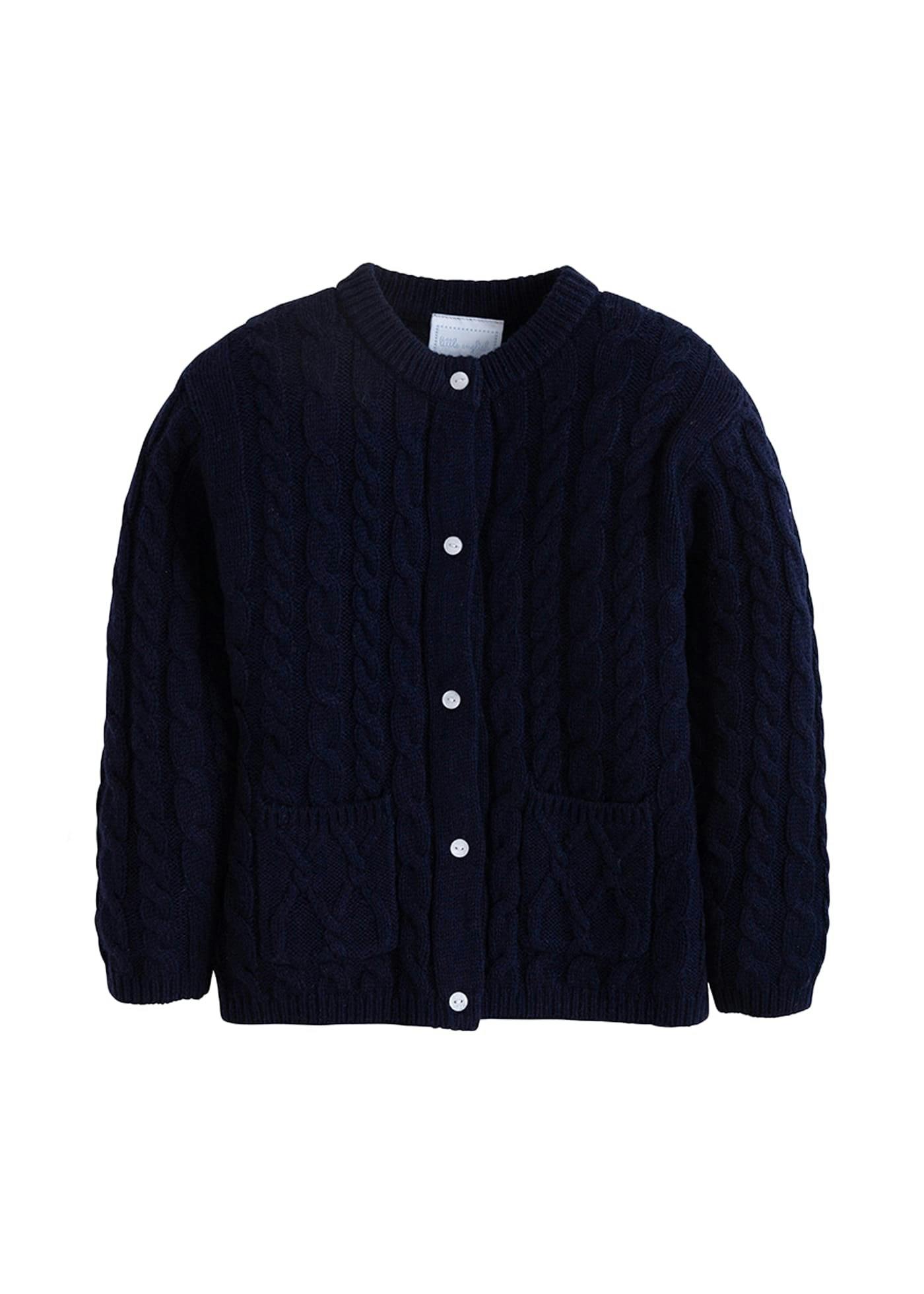 Classic Cashmere Blend Cardigan - Navy