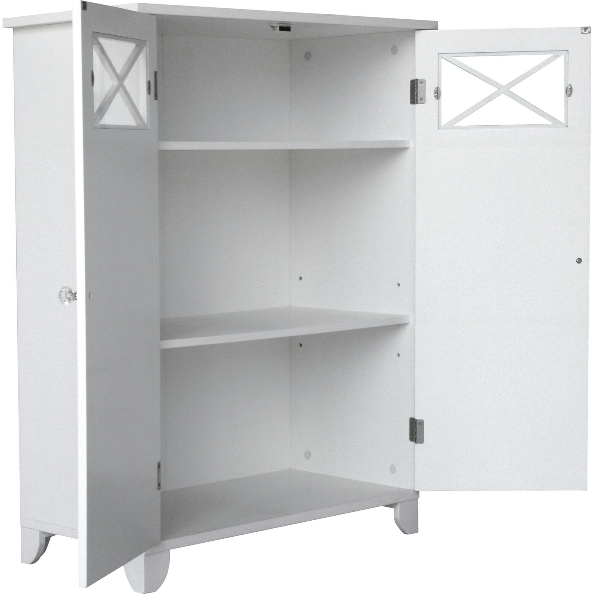 Dawson Wooden Floor Cabinet with Cross Molding and 2 Doors