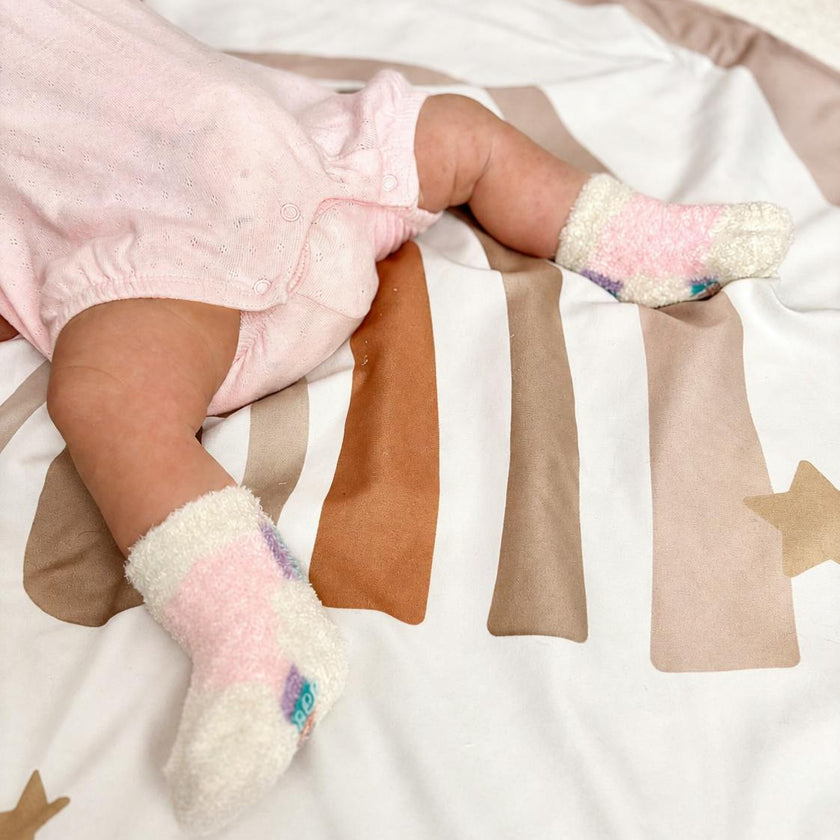 Girl Assorted Pastel Cozy 3pk Infant Hosiery