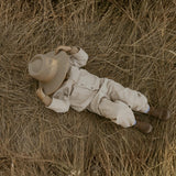 Organic Twill Joggers Pants - Oat