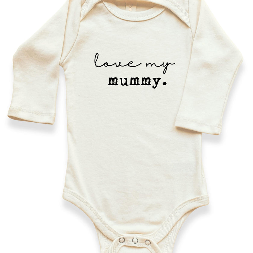 Love My Mummy Organic Bodysuit Long Sleeve
