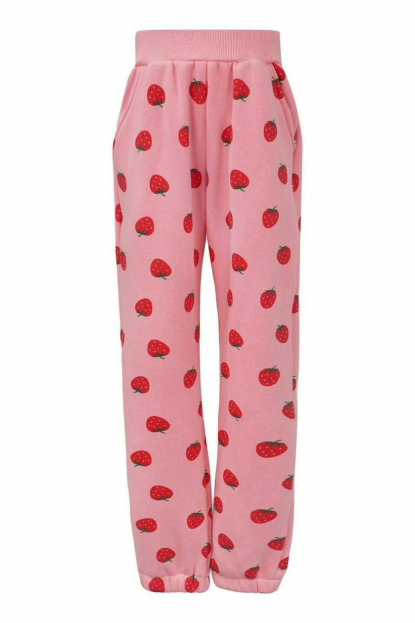 Strawberry Ruffle Joggers Set
