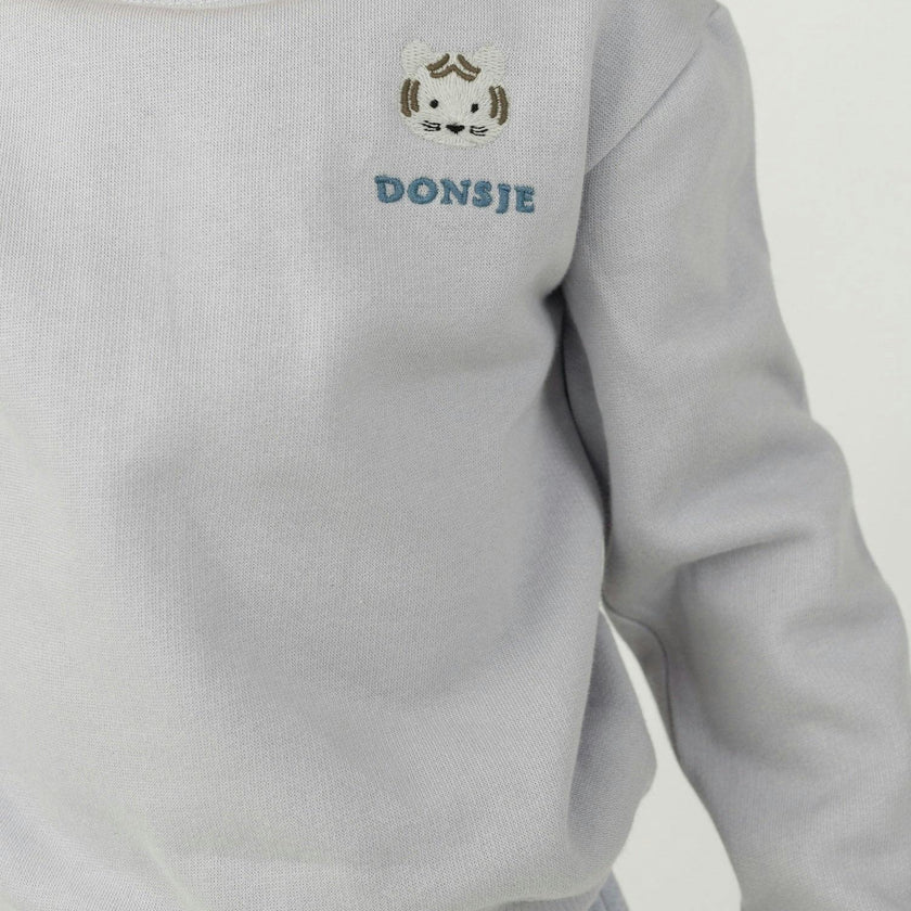 Muckie Sweater | White Tiger | Ice Blue