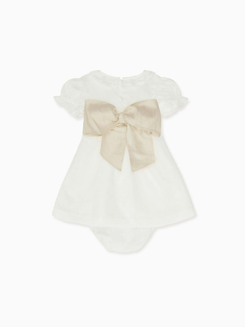 Vega Ceremony Baby Girl Set with Silk Sash