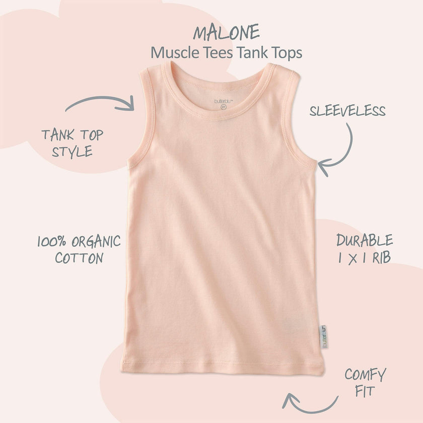 MALONE 5-Pack Toddler Tank Top Undershirts