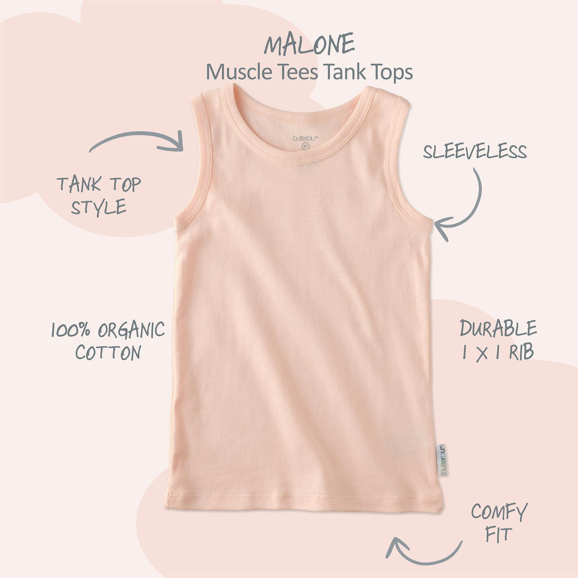 MALONE 5-Pack Toddler Tank Top Undershirts