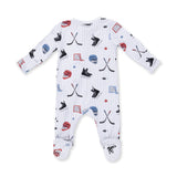 Hockey Stripe - 2 Way Zipper Footie