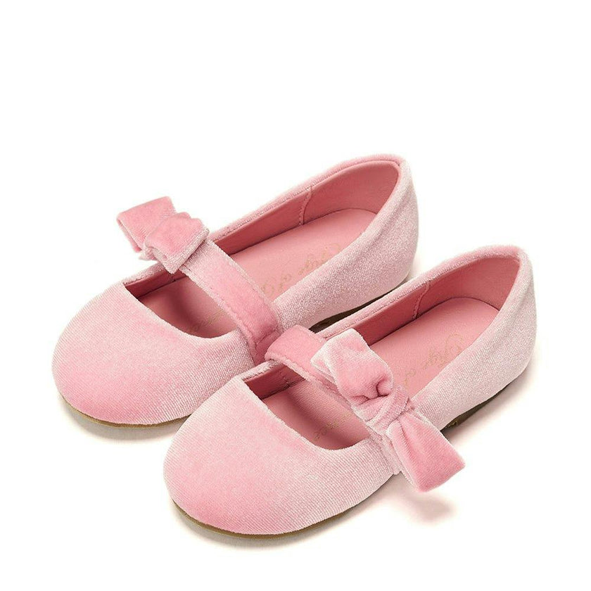 Mia Velvet Bow Strap Mary Jane Shoes