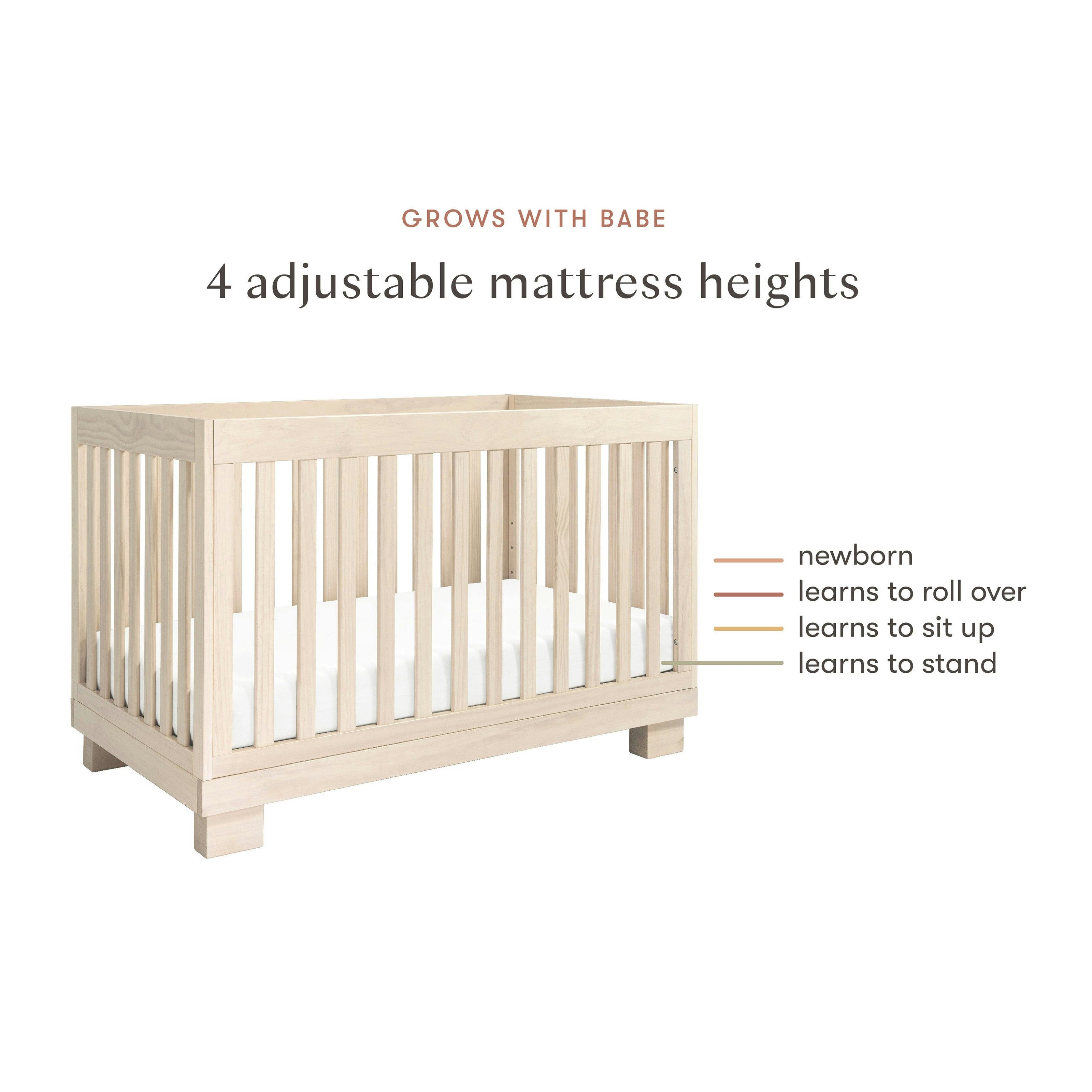 Babyletto Modo 3-in-1 Convertible Crib with Toddler Bed Conversion Kit