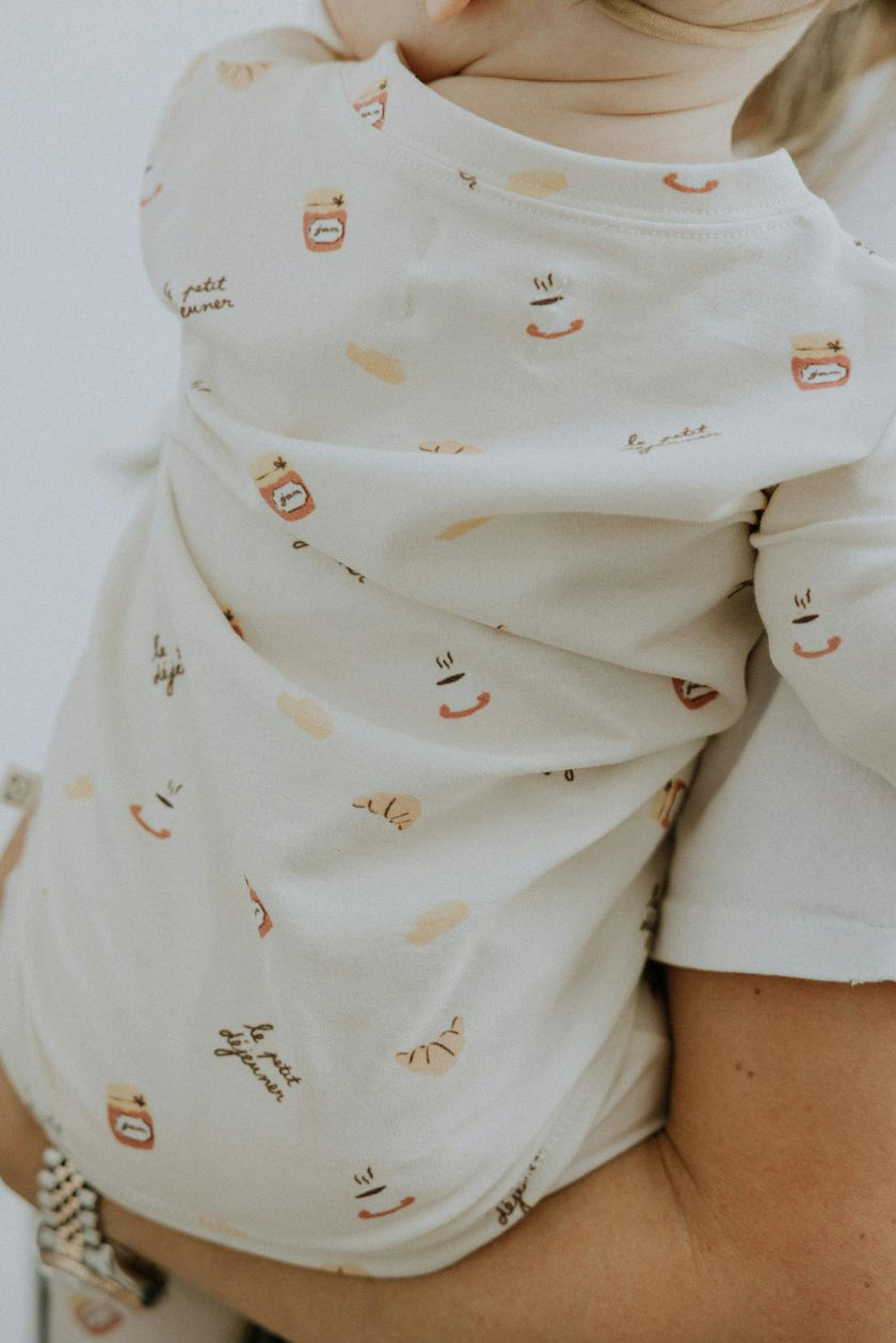 Modal Convertible Footy Pajamas in Petit Déjeuner