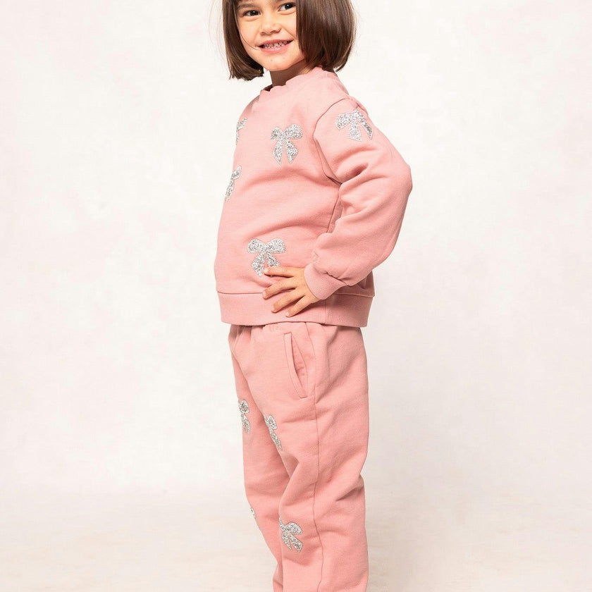 Mini Micah Jogger Sweatpants in Pink