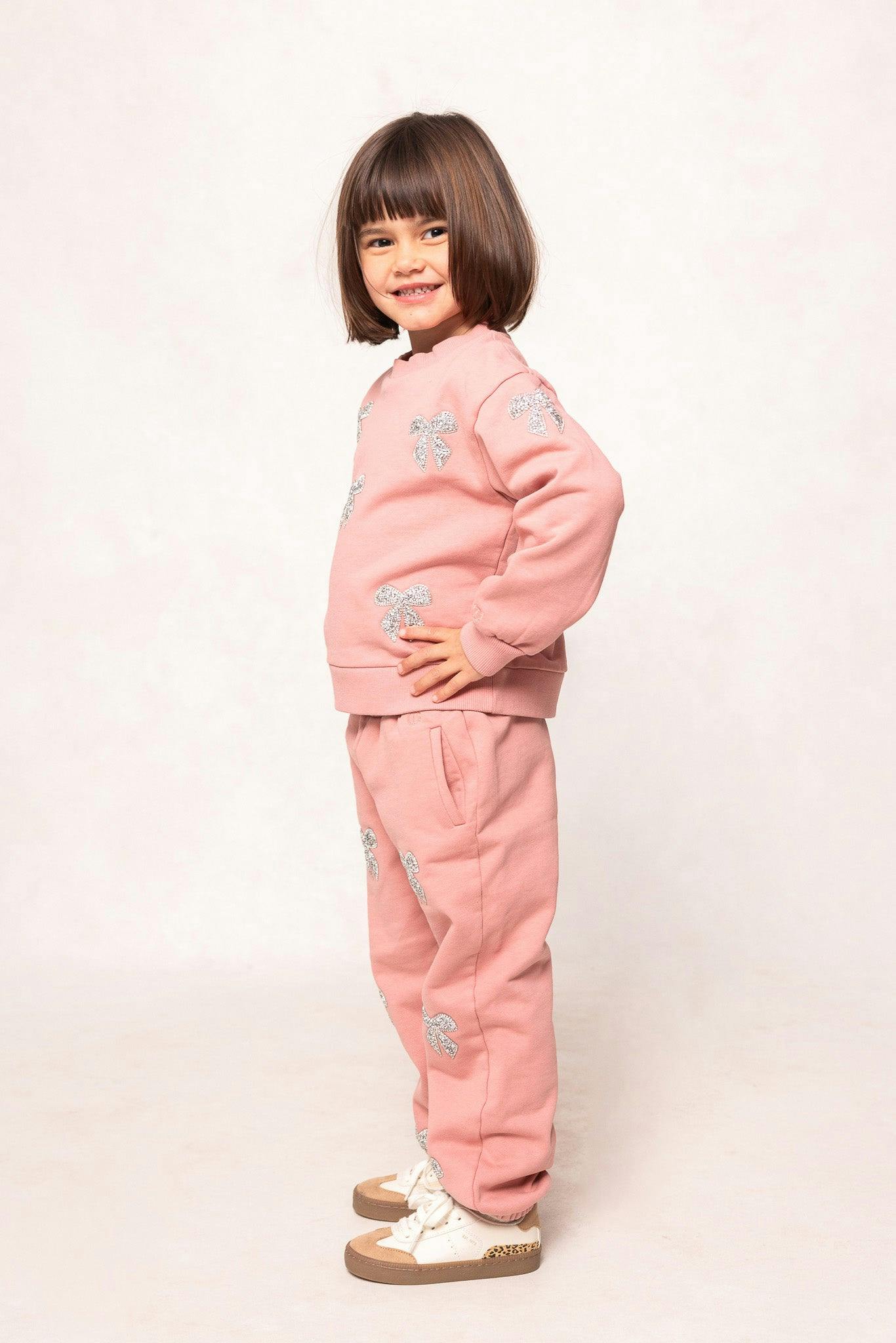 Mini Micah Jogger Sweatpants in Pink