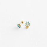 Daisy Blue Stud