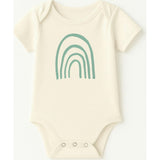 Rainbow Seafoam Organic Cotton Baby Bodysuit Short Sleeve
