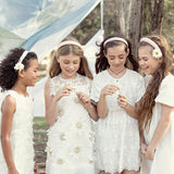 Halo Luxe Mae Lattice Lace Headband - Ballet Slipper