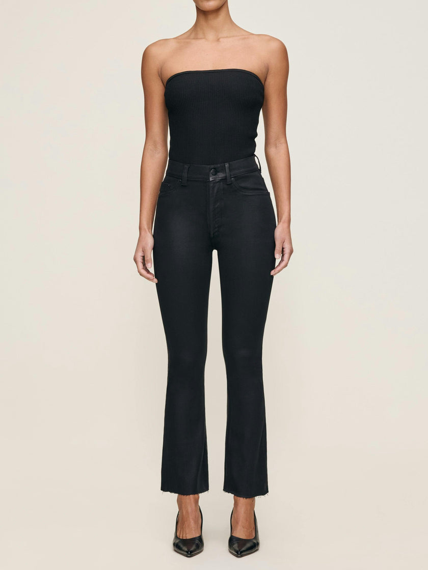 Bridget Boot High Rise Instasculpt™ Crop Jeans Black Coated