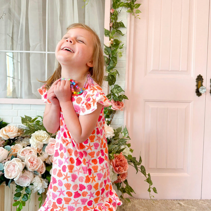 Pink Seaside Bamboo Dress