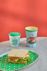 Rectangular Plate with Snoopy Print - Green -