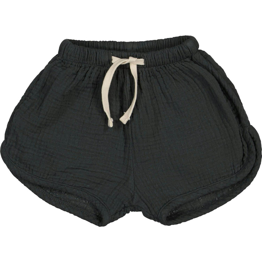 Curved Hem Drawstring Shorts