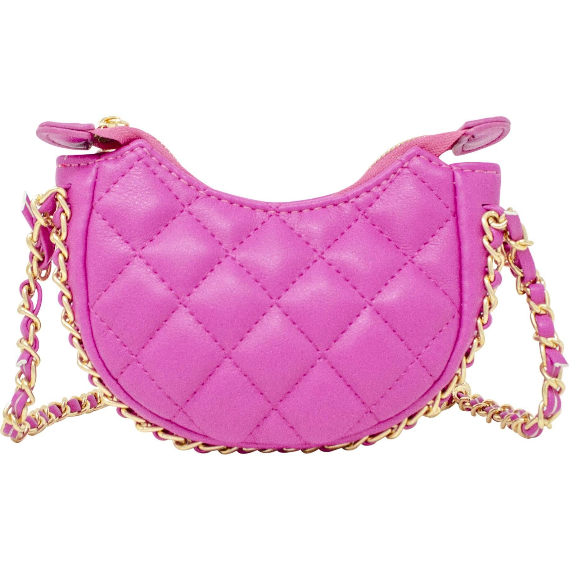 Tiny Quilted Chain Wrapped Hobo Bag