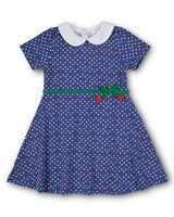 Polka Dot Cherry Printed Knit Dress