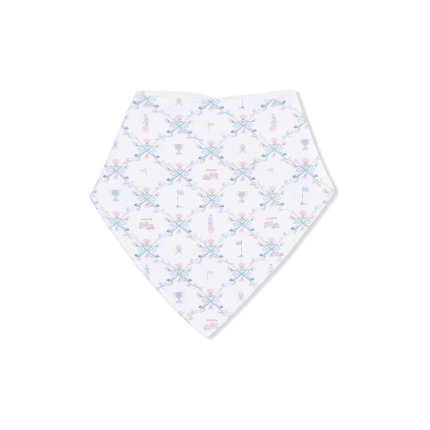 Golf Trellis Pink - Bandana Bib