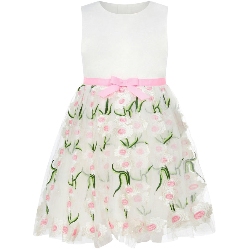 Margarita Embroidered Tulle And Satin Occasion Party Dress