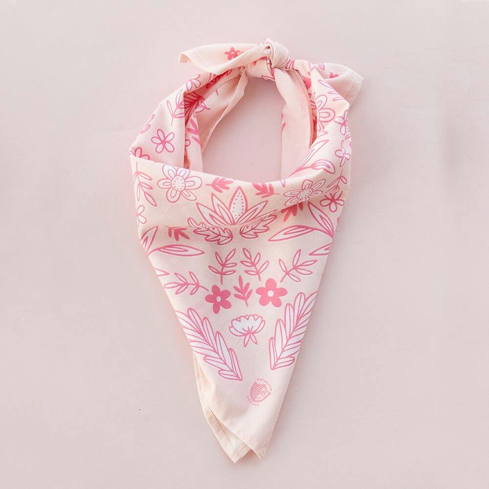 Pink Floral Cowgirl Bandana
