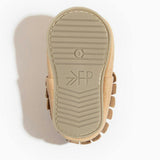 Weathered Brown Moccasin Baby Shoe
