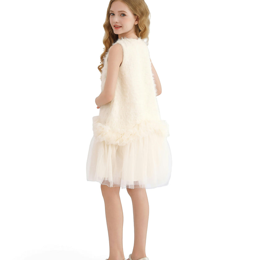 Cream Sparkle Tulle Dress