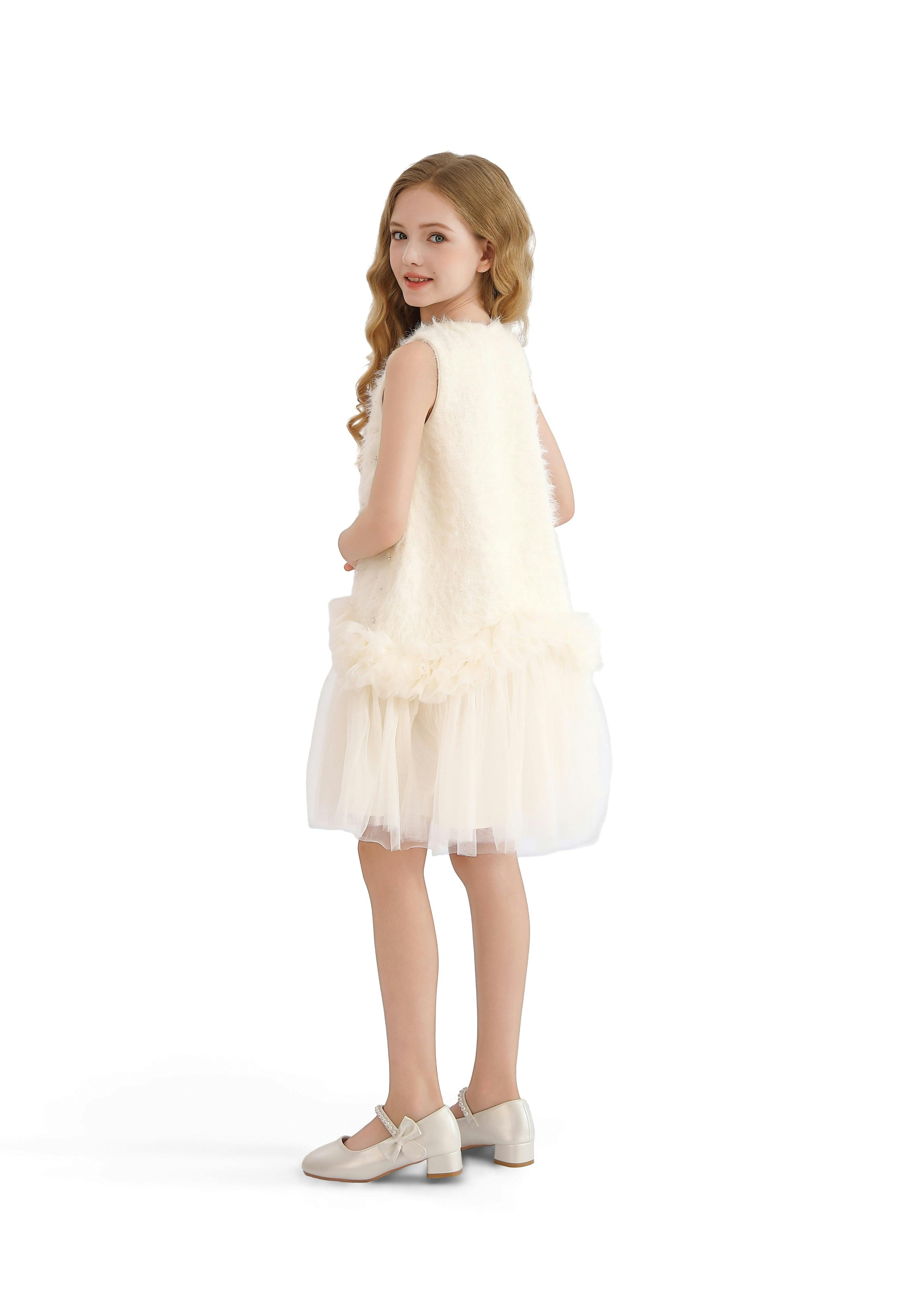 Cream Sparkle Tulle Dress