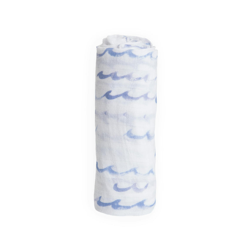 Cotton Muslin Swaddle Blanket - High Tide