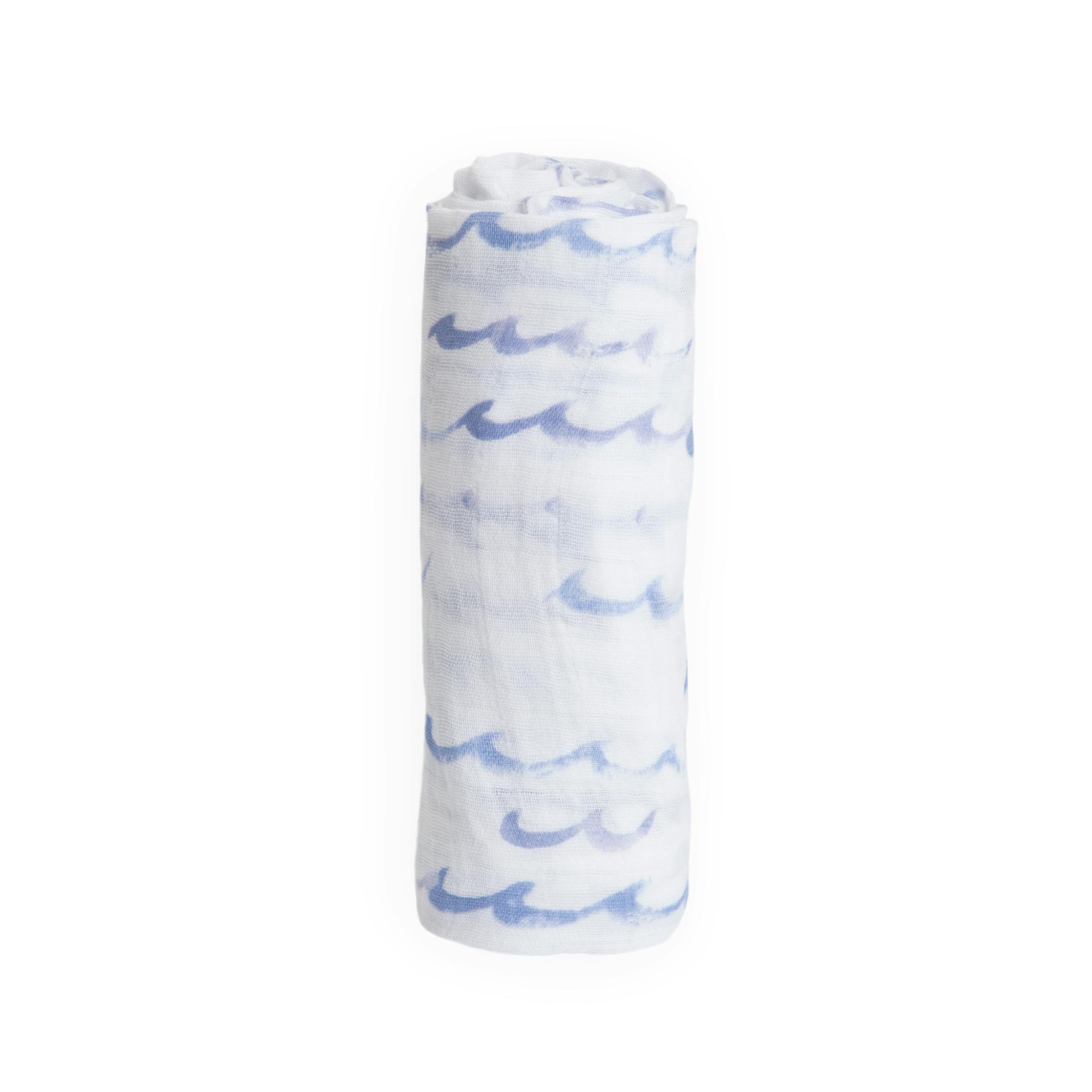 Cotton Muslin Swaddle Blanket - High Tide