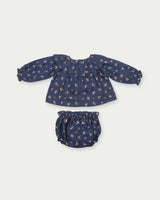 Daisy Baby Blouse & Bloomer Set - Ditsy Bouquet Navy