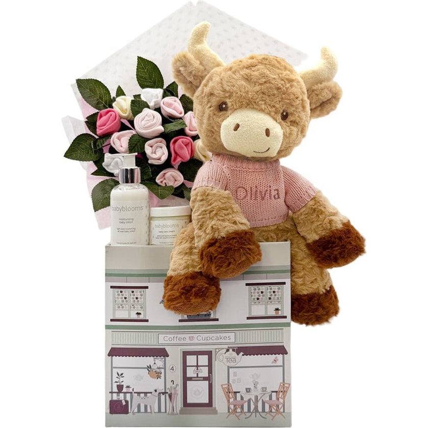Personalized Harriet Highland Welcome Baby Hamper