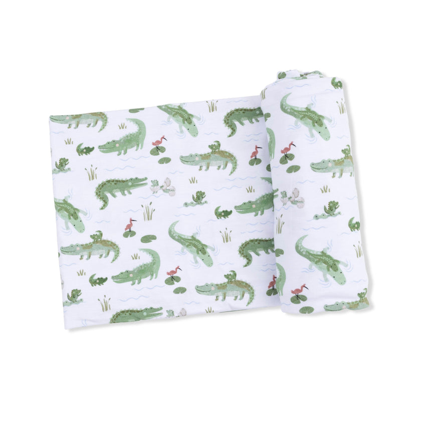 Crayon Alligators - Swaddle Blanket