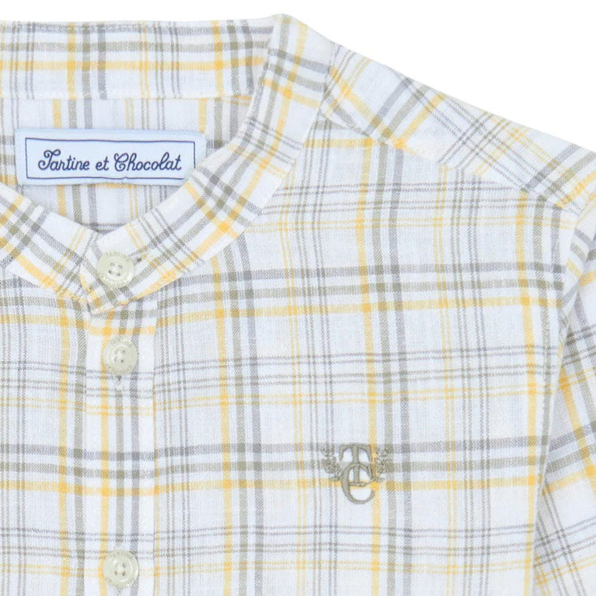 TARTINE ET CHOCOLAT Green Fern Checked Shirt