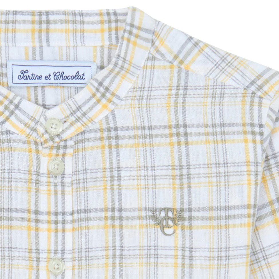 TARTINE ET CHOCOLAT Green Fern Checked Shirt