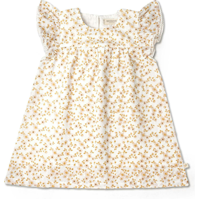 Organic Short Sleeve Flutter Dress