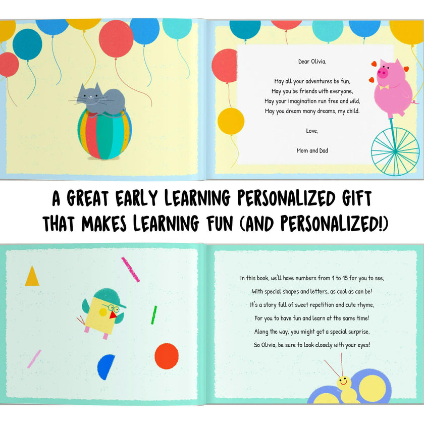 Letters, Numbers & Me (personalized Eary Learning Book)