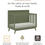 Palma 4-In-1 Convertible Crib With Toddler Bed Conversion Kit